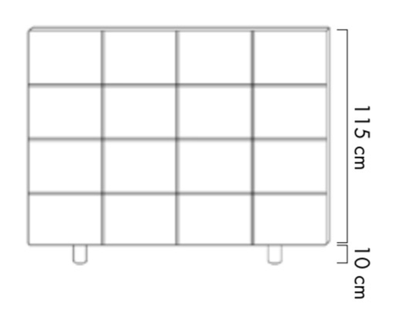 Ejemplo de esquema de distribución para cama de 160 cm